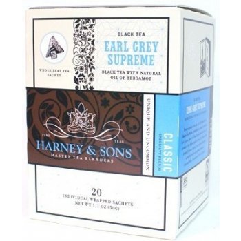 Harney & Sons Earl Grey Supreme 20 hedvábných sáčků v plechovce