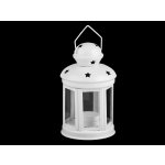 Prima-obchod Kovová lucerna 10 x 16 cm, barva 1 bílá – Zboží Dáma