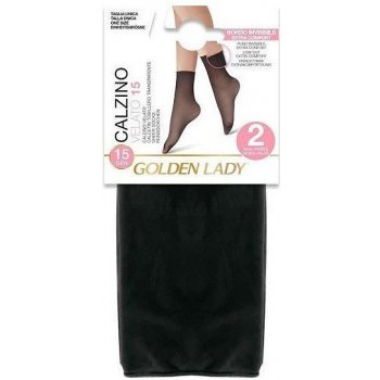 Golden Lady 67K Velato 15 DEN A'2 2-pack dámské ponožky Nero