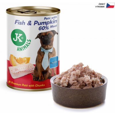 JK Animals Fish & Pumpkin Premium Paté with Chunks superprémiová masová 400 g – Zboží Mobilmania