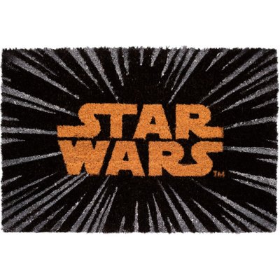 CurePink Star Wars Hvězdné války Logo 60 x 40 cm černá [FGE0003] – Zboží Mobilmania