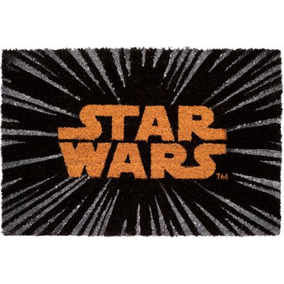 CurePink Star Wars Hvězdné války Logo 60 x 40 cm černá [FGE0003] – Zboží Dáma