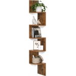 SONGMICS Nástěnná rohová police hnědá – Zboží Dáma