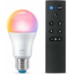 WiZ SET 1x LED žárovka E27 A60 8W 60W 806lm 2200-6500K RGB IP20, stmívatelná + ovladač – Sleviste.cz