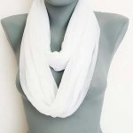 dámská letní šála tunel třpytky bílá – Zboží Dáma