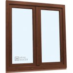 KNIPPING Plastové okno - 70 AD, 1200x1500 mm, O+OS klapačka, ořech Barva, imitace: ořech/bílá (jednostranně) – Zbozi.Blesk.cz