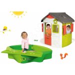 Smoby set domeček Jura Lodge se dvěma dveřmi a pískoviště s pevným krytem a vodní dráhou 310263-27 – Zboží Dáma
