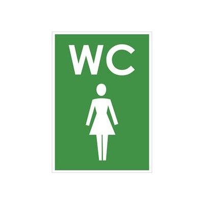 WC ŽENY, zelená, plast 1 mm 105x148 mm – Zboží Mobilmania