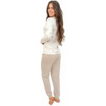 Donna Dámské dlouhé pyžamo Sandi - bavlna Béžová – Sleviste.cz