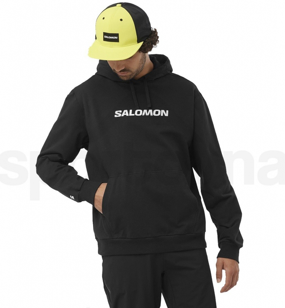 Salomon Logo Performance Hoodie M LC2246300 deep black