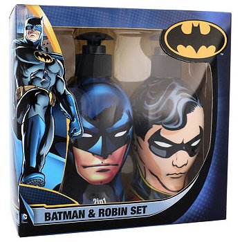 DC Comics Batman & Robin šampon & kondicionér 2v1 Batman 300 ml + sprchový gel Robin 300 ml dárková sada