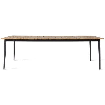 Vincent Sheppard Jídelní stůl Leo 240 x 100 x 75 cm rám hliník barva lava deska teak – Sleviste.cz