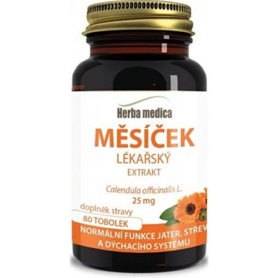 Herba medica Měsíček lékařský Calendula extrakt 250 mg 80 měkkých tobolek – Hledejceny.cz
