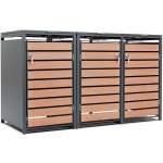 CoverTech Skříň pro 3 odpadkové koše 120 l nebo 240 l Bremen – Zbozi.Blesk.cz