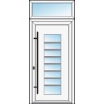 OknaDvereNaMiru.cz Vchodové dveře INOX 1416-2 + Nadsvětlík 90 x 220 cm – Hledejceny.cz
