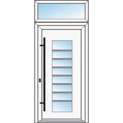 OknaDvereNaMiru.cz Vchodové dveře INOX 1416-2 + Nadsvětlík 90 x 220 cm – Hledejceny.cz