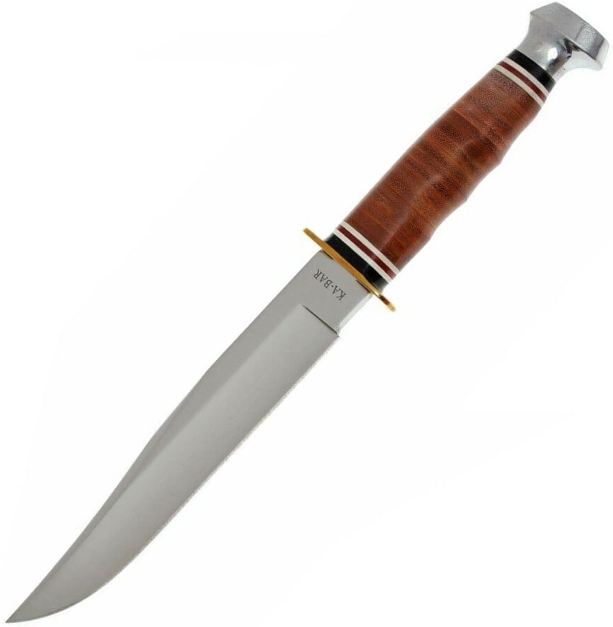 KA-BAR BOWIE-STACKED LEATHER HANDLE KB-1236