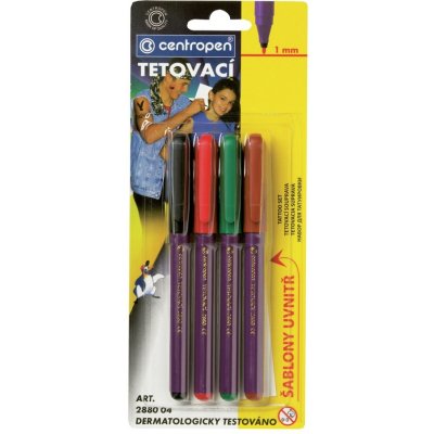 Centropen Tetovací 4 ks + šablony – Zboží Živě