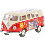 Kinsmart Autobus VW Peace and love na zpětné natažení Žlutá – Hledejceny.cz