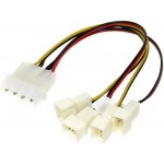 Akasa redukce 4-pin PSU molex na 4x 3-pin fan AK-CB001 – Zboží Mobilmania