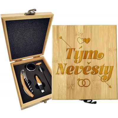 Sablio Dárková sada na víno Tým nevěsty: 147×168×49 mm – Hledejceny.cz