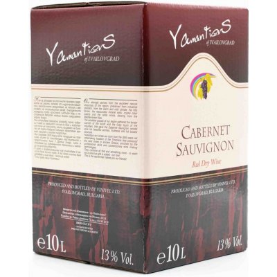 Yamantiev’s Bag in Box Cabernet Sauvignon červená 2021 13% 10 l (karton)