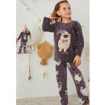 Pyžamo holčičí Hello Yeti 1T0463 šedé – Zboží Dáma