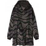 Dámská plyšová oversize mikina šedá – Zboží Mobilmania