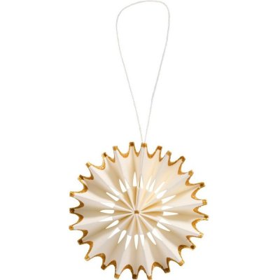 Papírová vločka na zavěšení Ib Laursen Stella P.9 cm bílo-zlatá – Hledejceny.cz