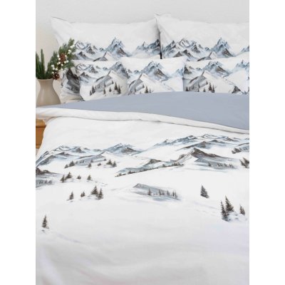 MKLuzkoviny.cz Vánoční bavlna povlečení Renforcé Hory 140x200 70x90 – Zboží Dáma