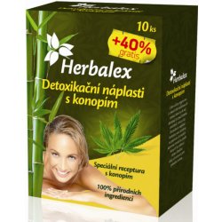 Herbalex Detoxikační náplast s konopím 10 ks + 40 % zdarma