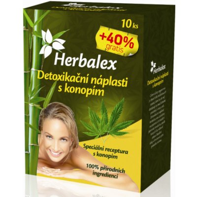 Herbalex Detoxikační náplast s konopím 10 ks + 40 % zdarma – Zboží Mobilmania