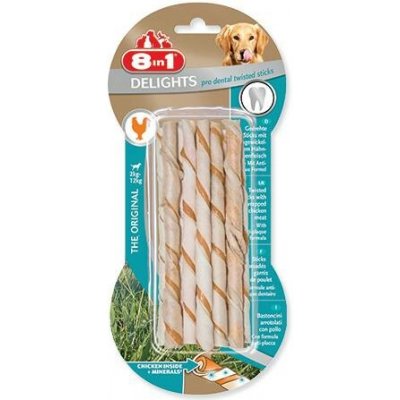 8in1 Tyčinky Dental Delights kroucená žvýkací 55 g – Hledejceny.cz