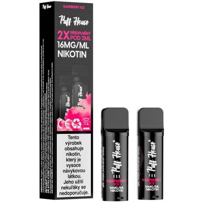 Puff House Pro Pod Raspberry Ice 16 mg 600 potáhnutí – Zboží Dáma