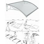 Satos stříška vchodová MODUL 1 stříbrná variabilní 1200x700x5mm – Zboží Mobilmania