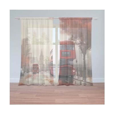 Sablio Záclony Londýn Double-decker 1: 2ks 150x250cm – Hledejceny.cz