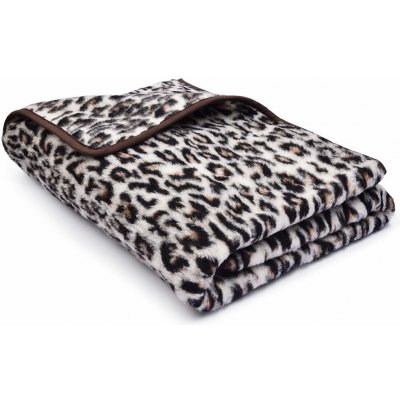 Woolee Vlněná deka Merino jednovrstvá leopard 135x200 – Hledejceny.cz