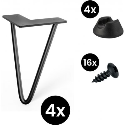 Walteco Hairpin 50526 černá 4 ks – Zboží Mobilmania