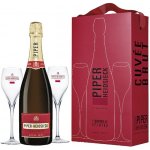 Piper Heidsieck Brut Travel Flute 12% 0,75 l (dárkové balení 2 sklenice) – Hledejceny.cz