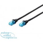 Digitus DK-1512-005/BL patch UTP, CAT 5e, 0,5m, černý – Sleviste.cz