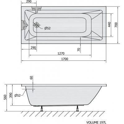 Polysan NOEMI 170 x 70 cm 71708 – Zboží Dáma