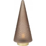 H&L Vánoční stromek skleněný s LED diodami 37cm hnědá XX8324380 – Hledejceny.cz