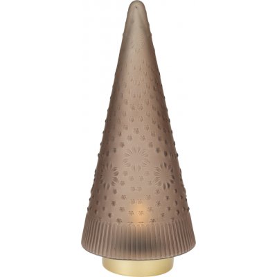 H&L Vánoční stromek skleněný s LED diodami 37cm hnědá XX8324380 – Hledejceny.cz