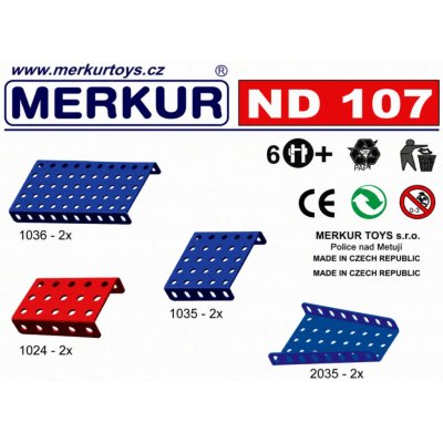 Merkur ND 107 Desky zkosené a zahnuté 8ks – Zboží Živě