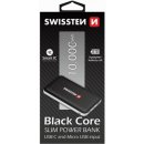 Swissten BLACK CORE SLIM POWER BANK 10000 mAh USB-C INPUT