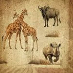 Ti-flair Ubrousek 33x33cm Africká savana – Zboží Mobilmania