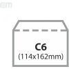 Obálka Dopisní obálka C6, bílá 80g, 1000ks, samolepící