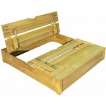 4iQ Group Dřevěné pískoviště s krytem 120x120 – Hledejceny.cz