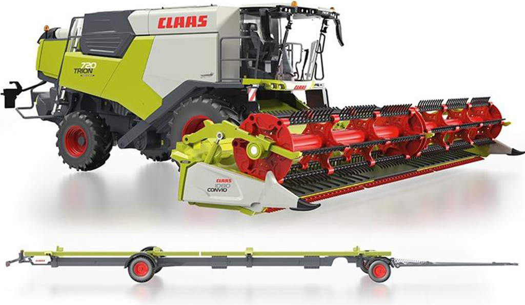 Wiking Model kombajnu Claas Trion 720 + Convio 1080 1:32