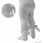 Kojenecké vzorované punčocháčky s mašličkou šedé – Zboží Dáma